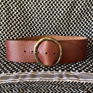 brown leather belt